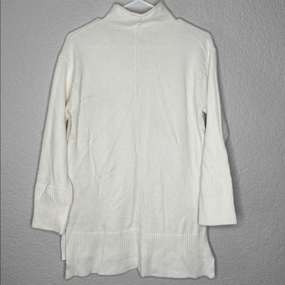 Anthropologie Moth Saskia Mock Neck Winter White Knit Sweater XS Minimalist - Picture 5 of 8